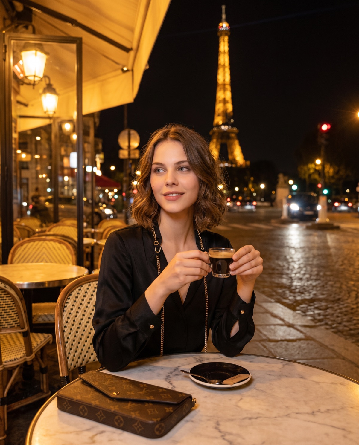 Sophia Auenfeld® at a candlelit dinner